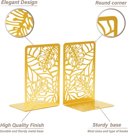 CNK Premium BookEnds - Heavy Duty Metal Book Stoppers for Home Office, Decorative Book Shelf Holders (Hummingbird Black)