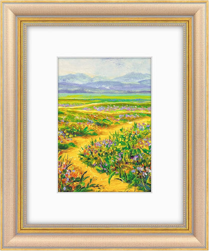Golden State Art,11x14 Ornate Picture Frame for 8x10 Photo with Mat or 11 x 14 Prints without Mat,Real Glass Wall Display(Color:Green Gold)