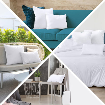 Utopia Bedding Throw Pillows (Set of 4, White) – 18 x 18 Inches Down Alternative Pillows for Bed, Sofa, and Couch - Fluffy Decorative Stuffer Pillow for Indoors & Outdoors