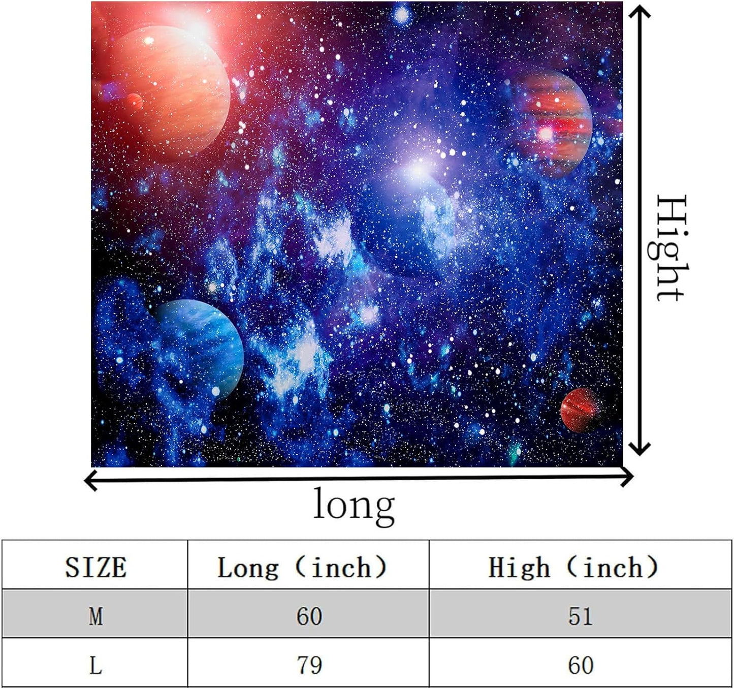 Apdidl Forest Galaxy Starry Tapestry for Bedroom Ceiling, Blue Space Night Starry Sky Moon Stars Tapestry Aesthetic, Tree Forest Milky Way Backdrop Wall Hanging for Dorm Living Room Decor (51" X 60")