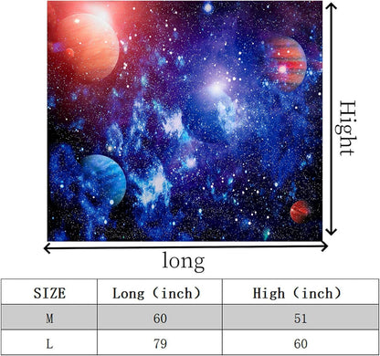 Apdidl Forest Galaxy Starry Tapestry for Bedroom Ceiling, Blue Space Night Starry Sky Moon Stars Tapestry Aesthetic, Tree Forest Milky Way Backdrop Wall Hanging for Dorm Living Room Decor (51" X 60")