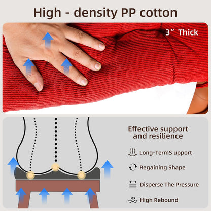HLOVME Corduroy Chair Cushion with Ties Ultra Soft Warm Floor Cushion for Kids Reading Nook Comfortable Square Seat Cushion for Adult 15.7”x15.7”, White