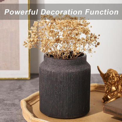 Rustic Vases for Home Decor. Ceramic Vase for Dining Table Decor. Terracotta Decorative Vase 6.1IN. ZSHLXM
