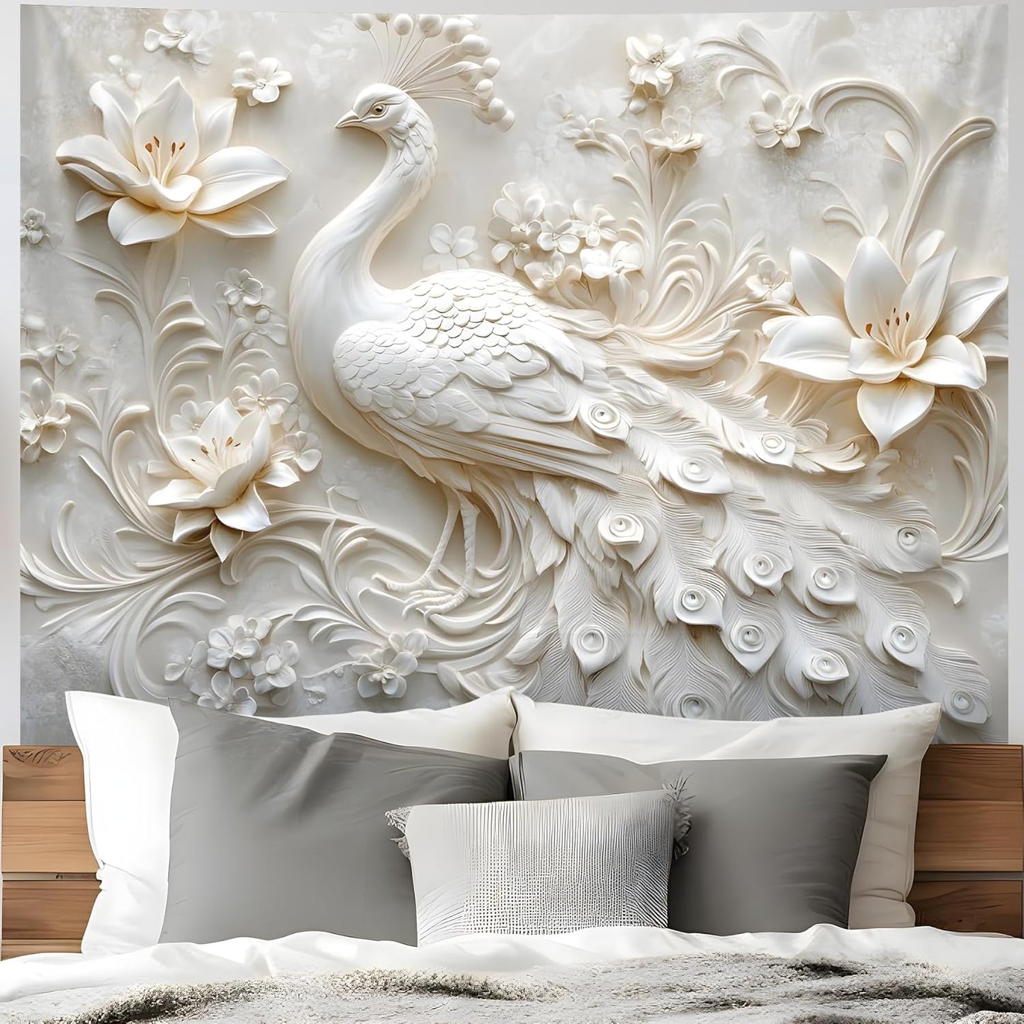 BSFHH 3D Animal Tapestry Wall Hanging Art Bedroom Living Room Wall Art Poster (Elephant, 90''×70'')