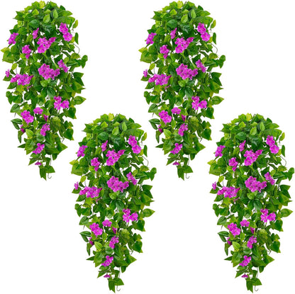BLEUM CADE Fake Hanging Plants, 2pcs Artificial Pothos Vines Greenery for Wall Home Living Room Office Indoor Outdoor Decor (No Baskets)