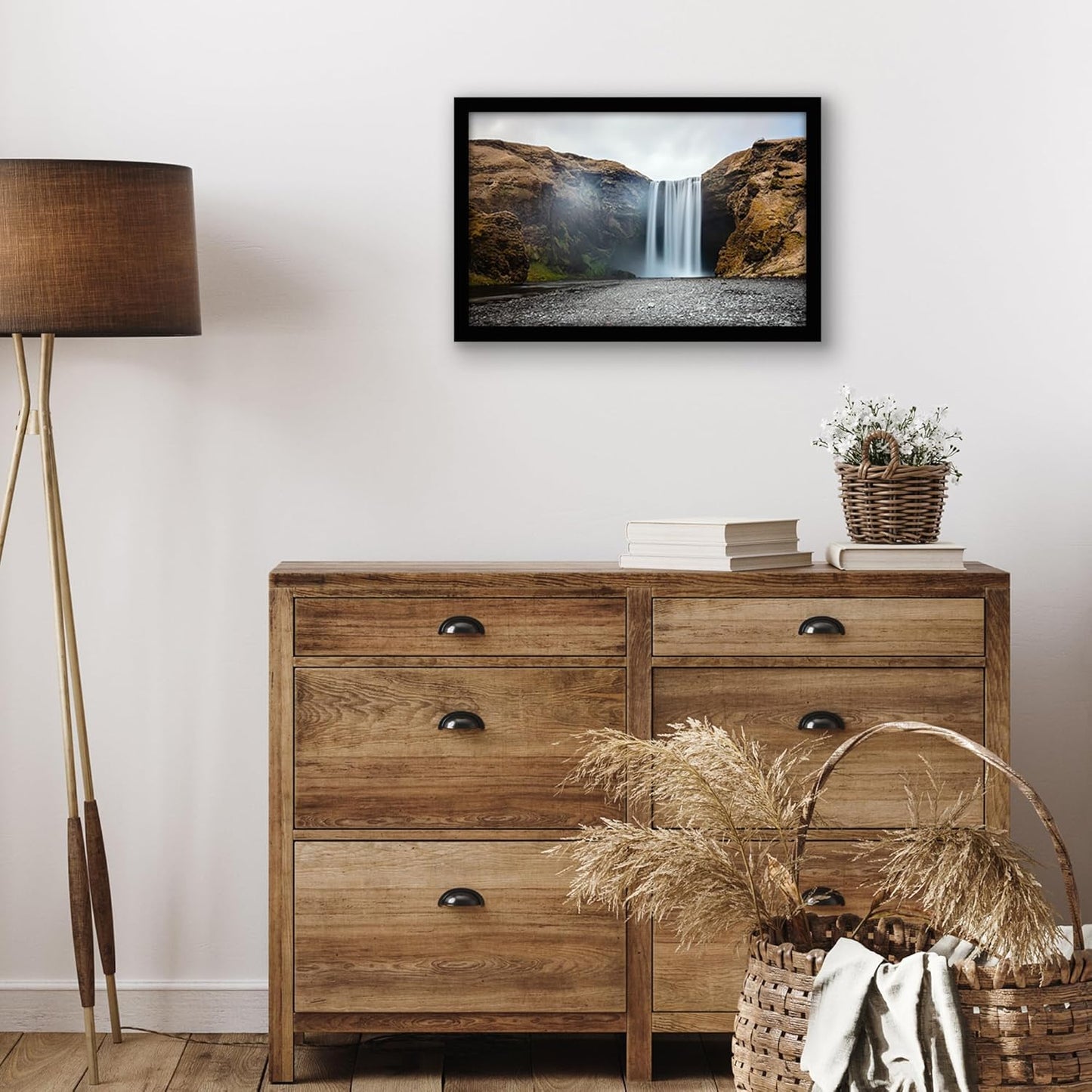 Americanflat 12x18 Poster Frame with Shatter-Resistant Glass - Signature Collection - Gallery-Style Frames Made of Engineered Wood - Photo Frame for Wall Display - Black - Colors A