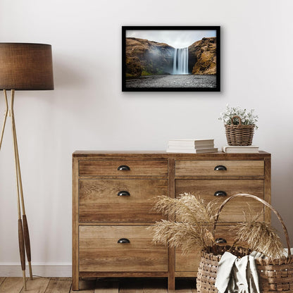 Americanflat 12x18 Poster Frame with Shatter-Resistant Glass - Signature Collection - Gallery-Style Frames Made of Engineered Wood - Photo Frame for Wall Display - Black - Colors A