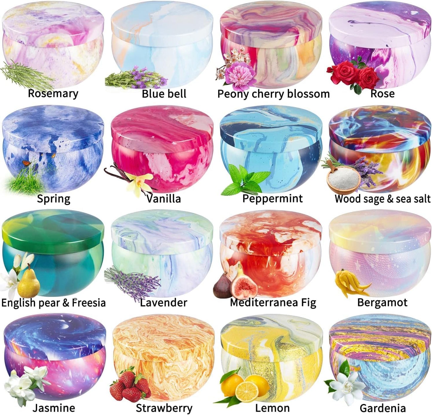 Howemon 24 Pack Scented Candles Set for Home, Relaxing Stress Relief, Aromatherapy - Natural Soy Wax and Fragrance - Gifts for Women, Mom, Best Friend, Wife, Birthday