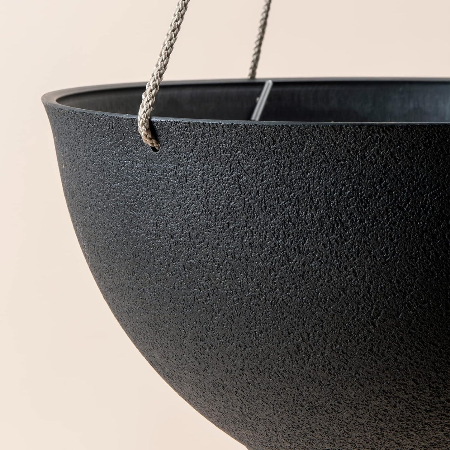 LA JOLIE MUSE Large Hanging Planters - 13 Inch Flower Pots Outdoor Indoor, Hanging Garden Planters Set of 2, New Iron Color