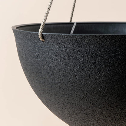 LA JOLIE MUSE Large Hanging Planters - 13 Inch Flower Pots Outdoor Indoor, Hanging Garden Planters Set of 2, New Iron Color