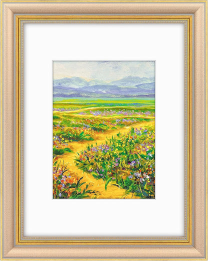 Golden State Art,11x14 Ornate Picture Frame for 8x10 Photo with Mat or 11 x 14 Prints without Mat,Real Glass Wall Display(Color:Green Gold)