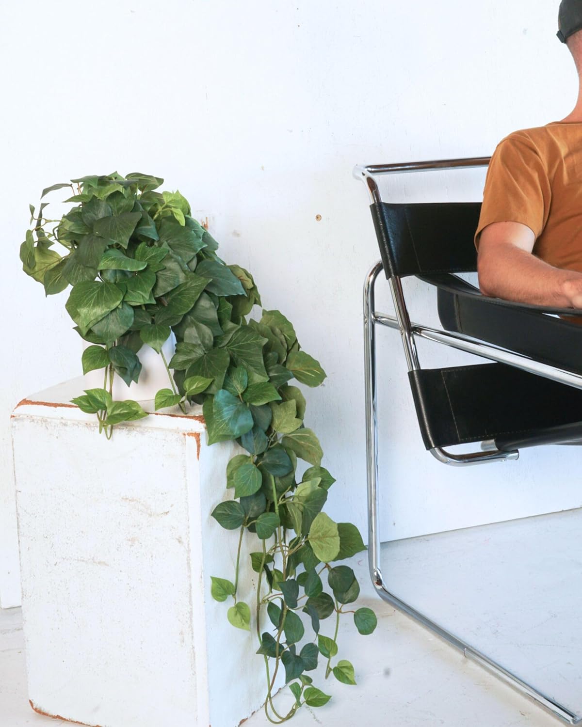 Retrograde 32" Realistic Fake Pothos Ivy Plant for Home Decor Indoor Silk Artificial Plant Large (Light Green)