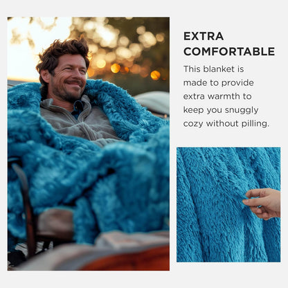 Bedsure GentleSoft Fluffy Fuzzy Faux Fur Throw Blanket for Couch, Soft Sherpa Fleece Cozy Gifts for Women, Plush Bed Blanket Room Decor for Men, Thick Warm Minky Teen Gifts Winter Bedding