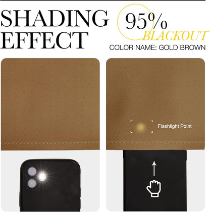 NICETOWN Halloween Pitch Black Solid Thermal Insulated Grommet Blackout Curtains/Drapes for Bedroom Window (2 Panels, 42 inches Wide by 63 inches Long, Black) - Colors A