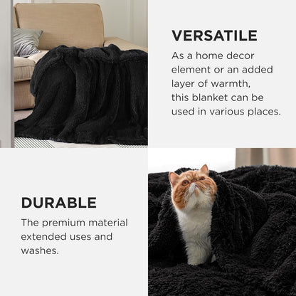 Bedsure GentleSoft Fluffy Fuzzy Faux Fur Throw Blanket for Couch, Soft Sherpa Fleece Cozy Gifts for Women, Plush Bed Blanket Room Decor for Men, Thick Warm Minky Teen Gifts Winter Bedding
