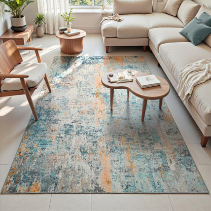 Ompaa 2x6 Rug Runners for Hallways Kitchen Runner Rug Non Slip Washable Grey Long Runner Rugs with Rubber Backing Soft Abstract Carpet Runner for Hallways, Kitchen, Bedroom, Bathroom, Entryway - Colors B