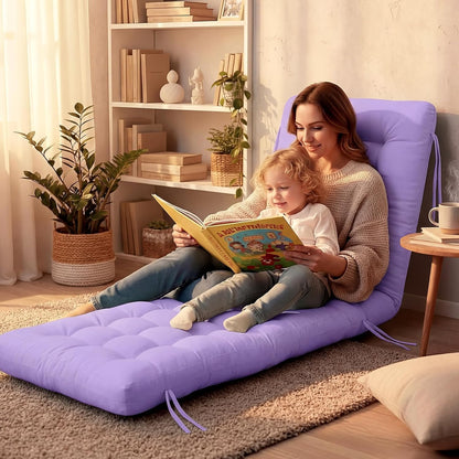 Vercraft Long Floor Cushion Large Floor Cushion with Brushed Cotton Jumbo Lounger Pillow for Outdoor Indoor Bay Window Meditation Yoga Reading Sleeping(Pink)