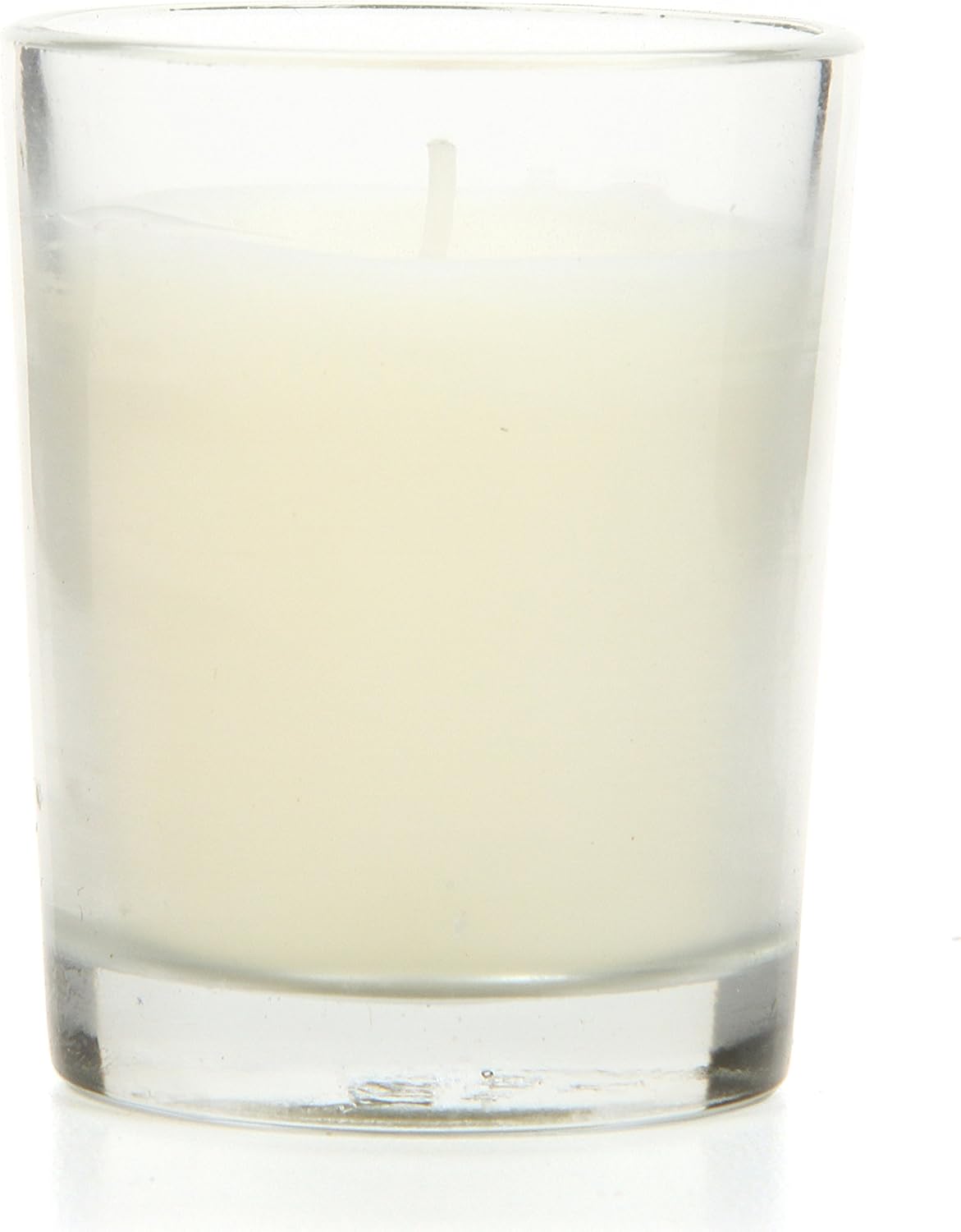 48-Pack Clear Glass Votive Candles – 10–12 Hour Long Burn, Unscented, Ivory, Bulk Set for Weddings, Events & Table Centerpieces – Hosley