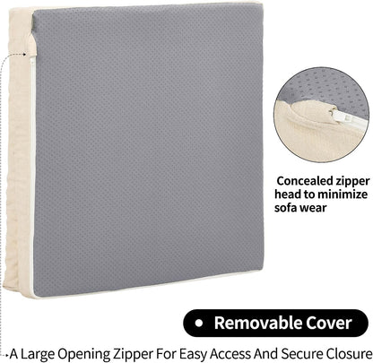 Recliner Cushions for Elderly, 20x20x5 Inch Thick Chair Cushion Patent Design Soft Tufted Dual Layer Booster Seat Cushions for Seniors Recliner Risers Taupe 1P