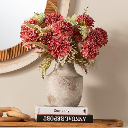 Mitt&Ditt Ceramic Flower Vase with Handles, 11 inch Tall Vase for Centerpieces, Large Decorative Terracotta Vases, Farmhouse Rustic Vases for Home Decor, Living Room, Table, Neutral