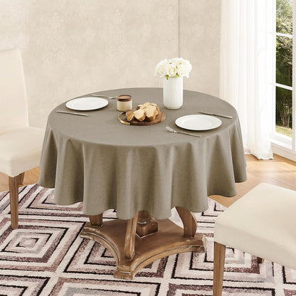 Veblandy Rectangle Tablecloth Waterproof Linen Textured Table Cloth Stain and Wrinkle Resistant Washable, Decorative Fabric Table Cover for Dining, Party and Camping (Sage Green, 52 * 70)