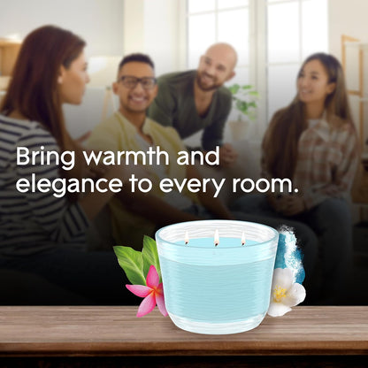 Glade 3-Wick Scented Candle Jar, Apple Cinnamon, Air Freshener Infused with Essential Oils, 6.8 Oz, 3 Count