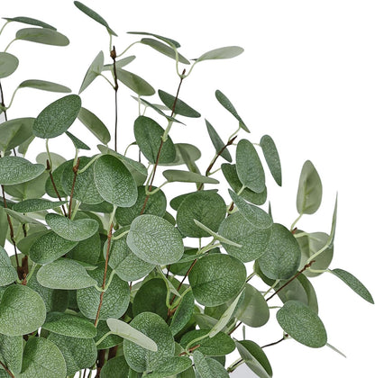Bessol Artificial Eucalyptus Stems 24'' 5Pcs Fake Plants Greenery for Vase, Faux Eucalyptus Stems for Home Decor, Bathroom, Office, Coffee Table & Farmhouse Centerpiece Decorations