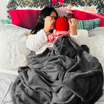 Bedsure GentleSoft Fleece Throw Blanket for Couch Grey - Lightweight Plush Fuzzy Cozy Soft Blankets and Throws for Sofa, Couch, Travel, Camping, 50x60 inches - Colors A