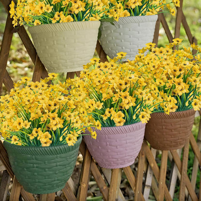 Lnoicy Artificial Greenery Plants Outdoor UV Resistant Fake Plants Boxwood Shrubs Grass,20 Bundles for Farmhouse Home Garden Office Patio Backyard Wedding and Indoor Outdoor Decoration