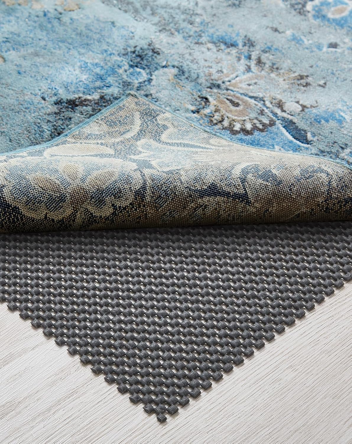 Veken Non Slip Rug Pad Gripper 8 x 10 Feet Extra Thick Pads for Any Hard Surface Floors, Keep Your Rugs Safe and in Place, Under Carpet Anti Skid Mat - Colors B