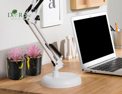 Der Rose 3 Pack Small Fake Plants Succulents Plants Artificial in Pots for Home Office Desk Decor for Women