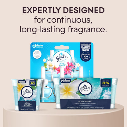 Glade 1-Wick Scented Candle Jar, Angel Whispers, Air Freshener Infused with Essential Oils, 4.08 Oz, 2 Count