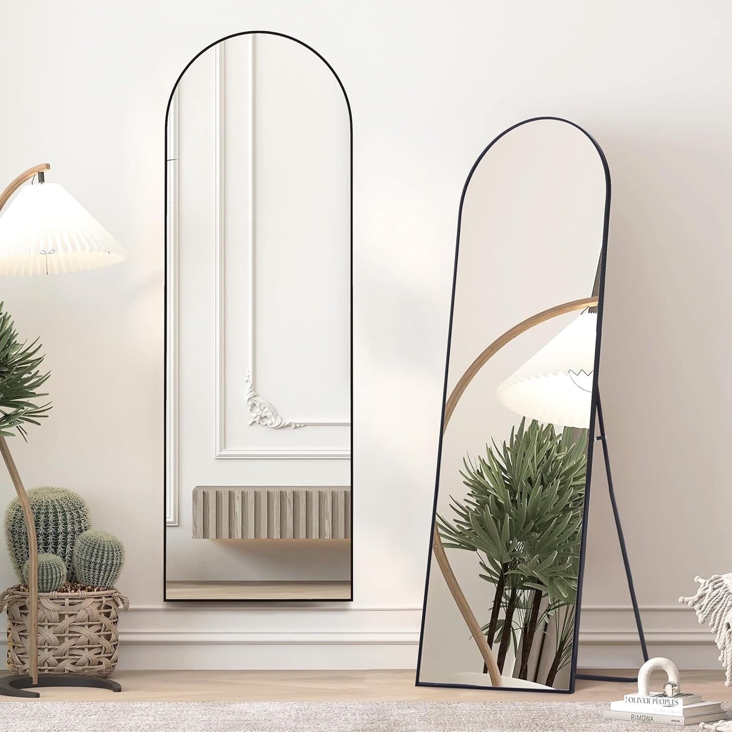 Simple Deluxe Arched Full Length Mirror, 71"x26"Large Floor Mirrors, for Wall Door Bedroom Bathroom Living Room (Gold)