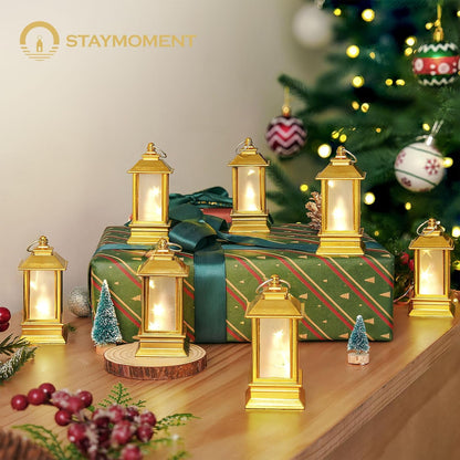 Black Lanterns Decorative Indoor: 24 Pcs Starlight Mini LED Lantern for Centerpiece Table Decorations Halloween Christmas Wedding Party Camping Decor
