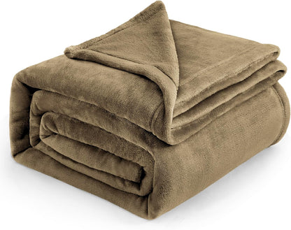 Bedsure GentleSoft Fleece Throw Blanket for Couch Grey - Lightweight Plush Fuzzy Cozy Soft Blankets and Throws for Sofa, Couch, Travel, Camping, 50x60 inches - Colors B