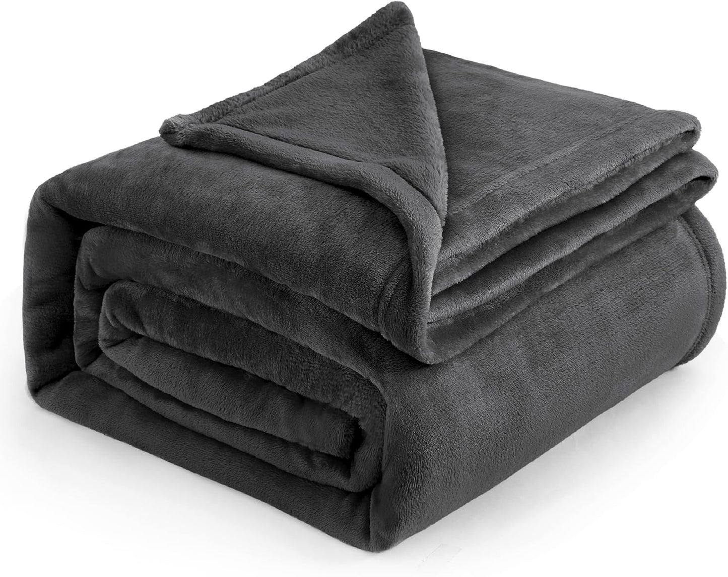 Bedsure GentleSoft Fleece Throw Blanket for Couch Grey - Lightweight Plush Fuzzy Cozy Soft Blankets and Throws for Sofa, Couch, Travel, Camping, 50x60 inches - Colors A