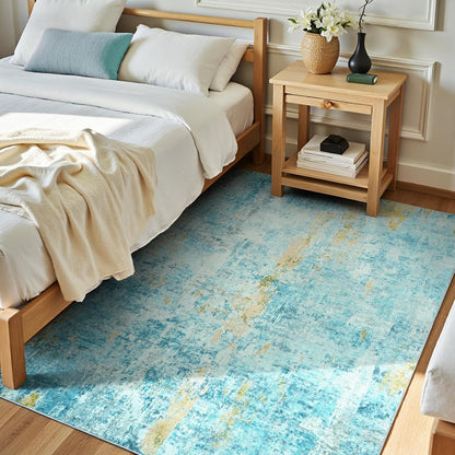 Ompaa 2x6 Rug Runners for Hallways Kitchen Runner Rug Non Slip Washable Grey Long Runner Rugs with Rubber Backing Soft Abstract Carpet Runner for Hallways, Kitchen, Bedroom, Bathroom, Entryway - Colors A