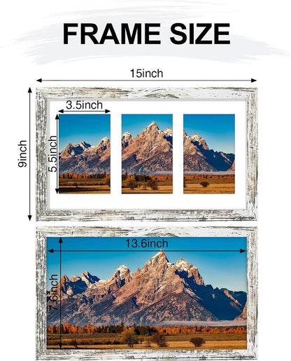 Vittanly 11x14 Collage Picture Frame, Displays 5Pcs 4x6 Pictures with Mat or 1Pcs 11x14 without Mat for Wall Mounting, Picture Frames Collage Wall Decor in Black, 1 Pack