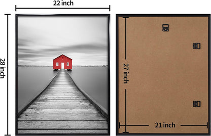 ELSKER&HOME 22.375 x 34 Poster Frame 3 Pack, Black Picture Frame for Horizontal or Vertical Wall Mounting, Sturdy and Scratch-proof