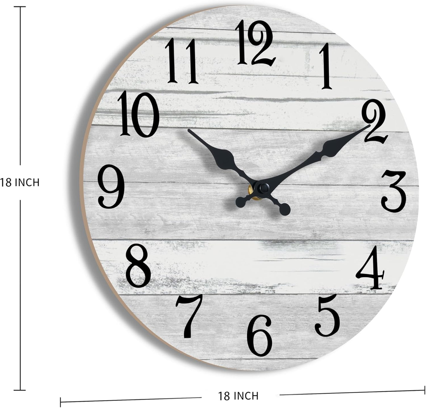KECYET Wall Clock Battery Operated 8 Inch Silent Non Ticking Coastal Design Country Rustic Retro Decorative for Bathroom Kitchen Living Room Bedroom