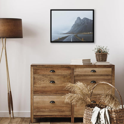 Americanflat 24x36 Poster Frame with Polished Plexiglass - Streamline Collection - Thin Border Picture Frame for Wall Display - Hanging Hardware Included - Black - Colors D
