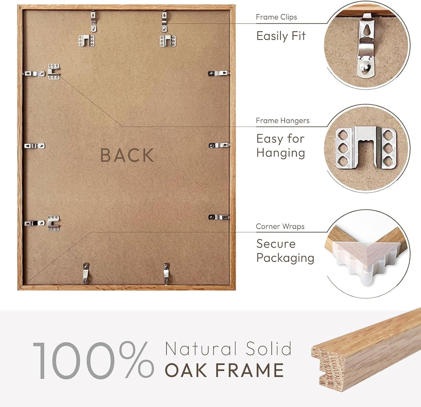 5x7 Picture Frame, Solid Oak Wood 5 x 7 Photo Frame with Mat to 4x6, 7x5 Picture Frames for Wall and Tabletop Display, (Walnut Set of 1)