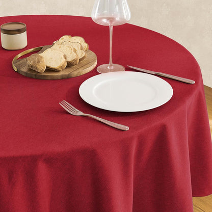Veblandy Rectangle Tablecloth Waterproof Linen Textured Table Cloth Stain and Wrinkle Resistant Washable, Decorative Fabric Table Cover for Dining, Party and Camping (Sage Green, 52 * 70)