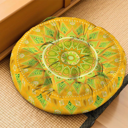 Mandala Meditation Cushion, Boho Meditation Mat, Meditation Pillows for Sitting on Floor, Cushions for Sitting in Home and Outdoor, Square Floor Pillow Cushion Seating for Yoga Accessories 22'' X 22''