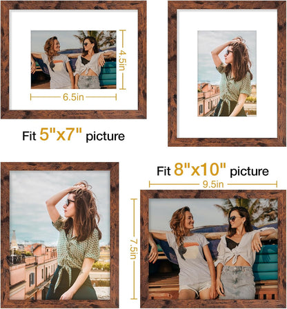 Vittanly 11x14 Picture Frame, Display Pictures 8x10 with Mat or 11x14 without Mat, Photo Frame for Wall Mounting, Black, 1 Pack - Colors A