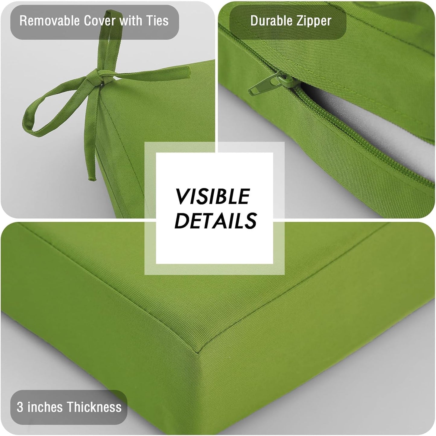 idee-home Outdoor Bench Cushion Waterproof, Bench Cushions for Outdoor Furniture, Patio Porch Swing Replacement Seat Pad with Ties for Garden Backyard, 48 x 18 Inch Red
