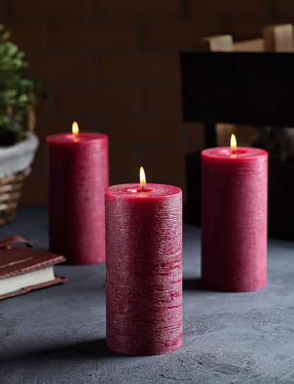 Melt Candle Pillar Candles, 3 Pack - Unscented Candles for Home, Church, Weddings, & More - 3" x 4", Ivory