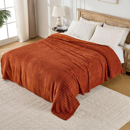 50x70 Inch Rust Throw Blanket - Soft & Fluffy Fleece, Cute & Aesthetic, Perfect for Sofa, Couch, Chair, Bed, Living Room & Bedroom, All-Season Use, Plush & Cozy Decorative Blanket