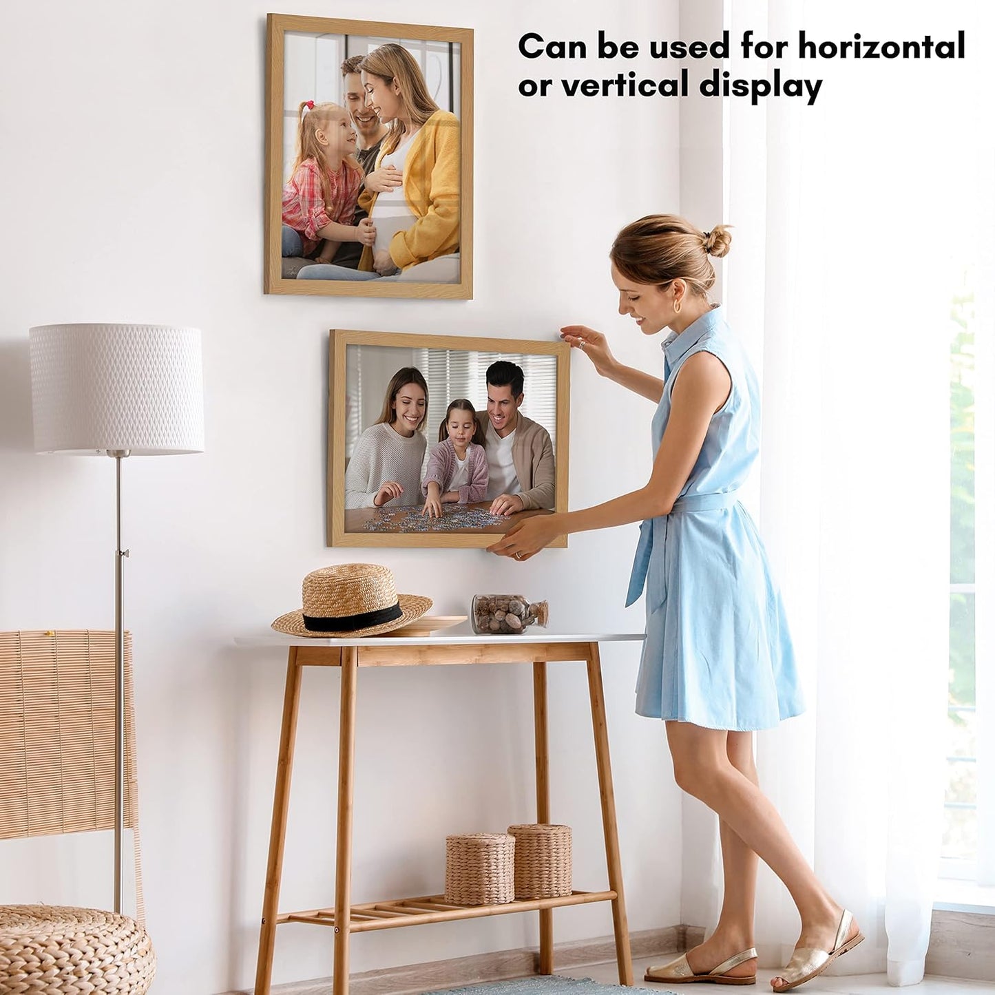 Americanflat 16x20 Picture Frame with Polished Plexiglass - Black Picture Frame - Wide Photo Frames Made of Engineered Wood for Vertical or Horizontal Wall Display - Epic Collection - Black - Colors B