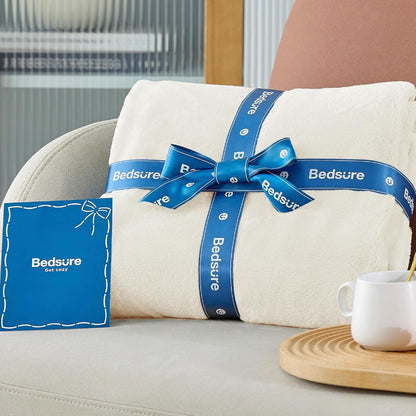 Bedsure GentleSoft Fleece Throw Blanket for Couch Grey - Lightweight Plush Fuzzy Cozy Soft Blankets and Throws for Sofa, Couch, Travel, Camping, 50x60 inches - Colors B